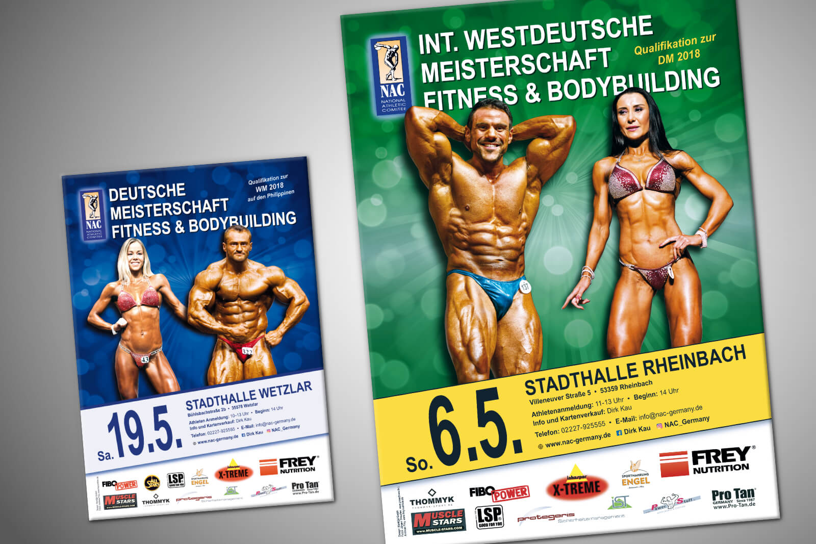 Referenzen Veranstaltungswerbung - NAC Germany e.V. Plakate Corporate Design Flyer